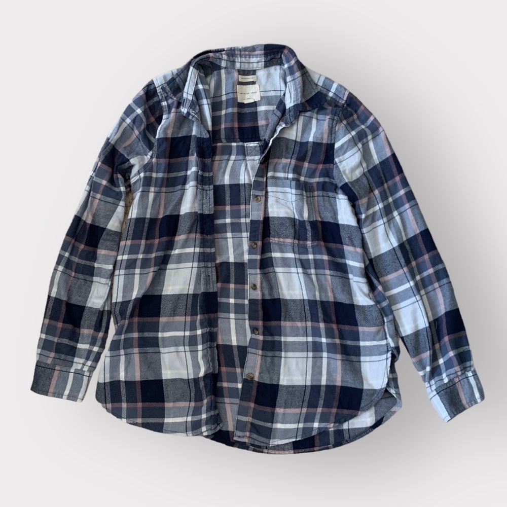 AEO Small plaid “ahhh-mazing” boyfriend grunge Y2K old money artsy lagen hunting
